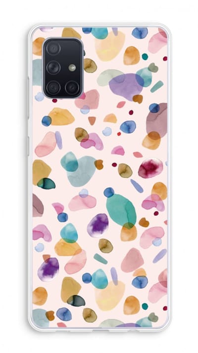 Case Company® - Hoesje geschikt voor Samsung Galaxy A71 hoesje - Terrazzo Memphis - Soft Cover Telefoonhoesje - Bescherming aan alle Kanten en Schermrand