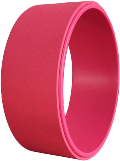 Yoga Wiel - Fitness Wiel Oefenwiel - Rug Stretch - Ergonomisch Ontwerp - 33x33x13cm - Rood