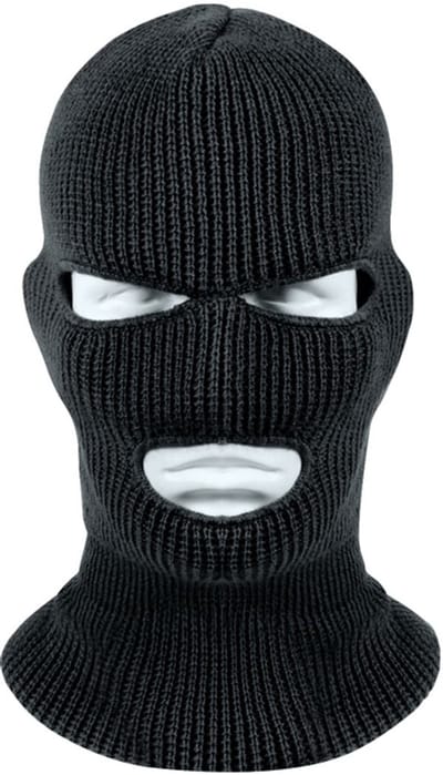 Bivakmuts - Gezichtsmasker - Balaclava - Mask - Helmmuts - Gebreid - Winddicht - Wintermasker - Ski/Motor/Outdoor masker - Nekwarmer/halswarmer - Universeel - Zwart - Jonyx