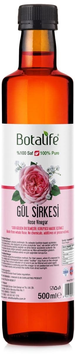 Botalife - Rozenazijn - Rose Vinegar - Gul Sirkesi - Natuurlijke fermentatie -Azijn - %100 Puur - 500 ml