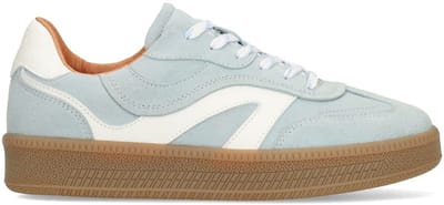 Manfield - Dames - Blauwe suède sneakers - Maat 36