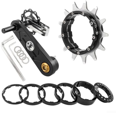 Dailygoods- Kettingspanner Duurzaam - Fiets Kettingspanner - Roestvrij Staal - Lichtgewicht Aluminium - Corrosiebestendig - Geschikt voor Vrijloop Vliegwiel