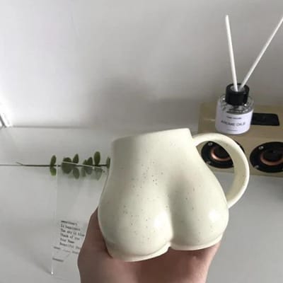 Creatieve Keramische Mok Melksmaak Billen Lichaamsvorm Naakt Mooie Kop Handvat Ontwerp Desktop Opbergruimte Huisdecoratie Koffiekopjes 301-400ml