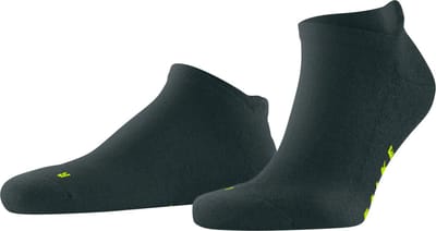 FALKE Keep Warm kort eenkleurig wol sneakersokken enkelsokken unisex groen - maat 37-38
