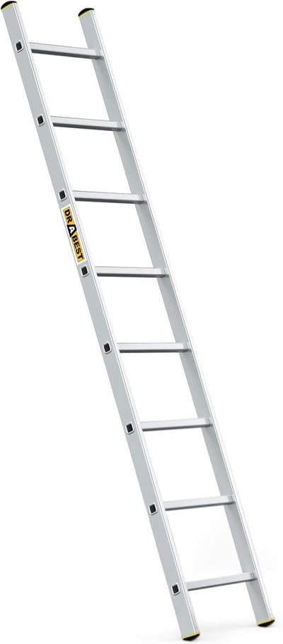 Aluminium Stepladder 8 treden - PRO Series - Ladder met haak - Belasting tot 150 kg - Anti-slipvoeten - Lichtgewicht en corrosiebestendig - EN131