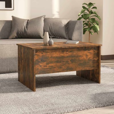 vidaXL - Salontafel - 80x50x42,5 - cm - bewerkt - hout - gerookt - eikenkleurig