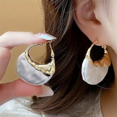 Vintage Eenvoudig Overdreven Luxe Oorbellen Dames Trend Mode Geometrisch Feest Cadeaus Sieraden Schattig Verfijnde Accessoires brown