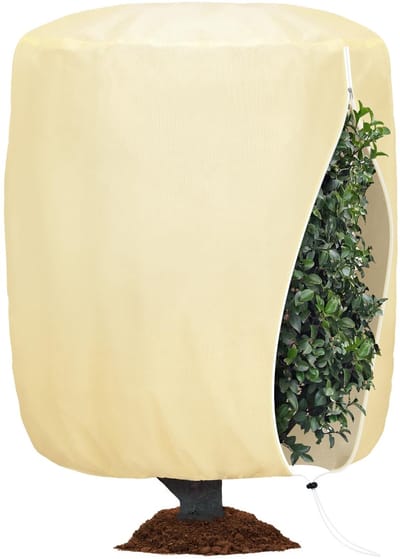 Unyqoos® winterbescherming voor potplanten met ritssluiting en trekkoord
