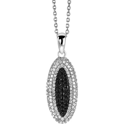 Orphelia Dames 925 Sterling Zilveren Set: Ketting-Hanger + Oorbellen - Zilver SET-5177