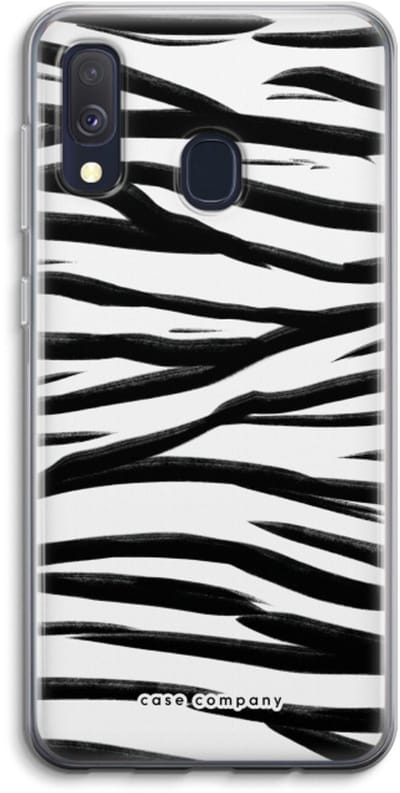 Case Company® - Hoesje geschikt voor Samsung Galaxy A40 hoesje - Zebra pattern - Soft Cover Telefoonhoesje - Bescherming aan alle Kanten en Schermrand