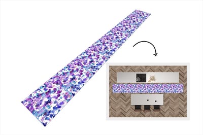 Keukenloper - Keukenmat - Waterverf - Patronen - Paars - 400x50 cm - Keuken vloerkleed
