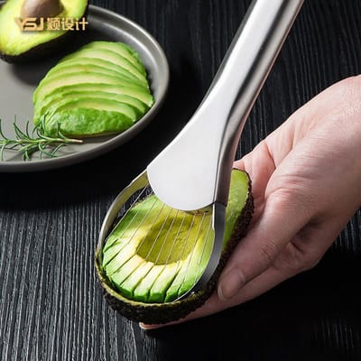 Avocado Mes Gadget Staal Snijder Keukengadgets Fruit Snijdend Artefact Alles voor Keuken en Huiselijk Gebruik Pitaya Schijfjes