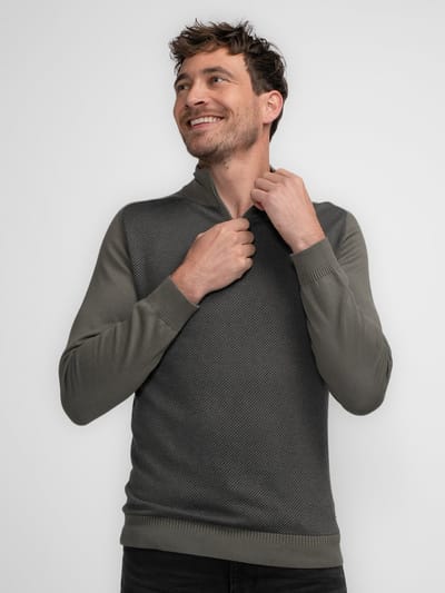 PETROL INDUSTRIES - Men knitwear collar - M-3040-KWC205 - 6088 army green