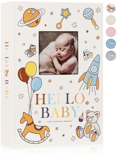 Dailygoods- Babyfotoalbum 10x15 300 Vakken - Linnen Kaft - Waterdicht - Zuurvrij - Notitiegedeelte - Elegante Omslag - Fotoboek