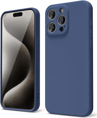 Hoesje met Camera Bescherming Geschikt voor Apple iPhone 15 Pro Max | Back Cover | Dun | Flexibel TPU | Donkerblauw