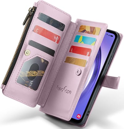 Hoesje geschikt voor Samsung Galaxy A54 - ZipCase Book Cover Case Leer Royaal Rose