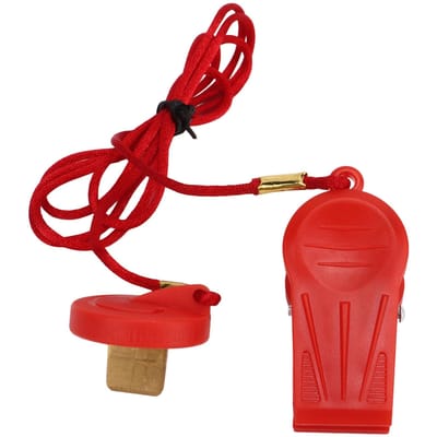 2 stuks veiligheidsschakelaar voor loopband, noodstopmagneet, sleutel met ronde inzet, rood red