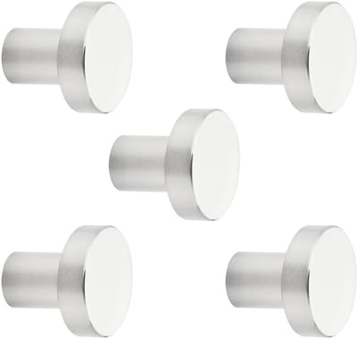 5 x Meubelknop EK03 Ø 15 mm Roestvrij staal geborsteld Roestvrij stalen knop van SOTECH