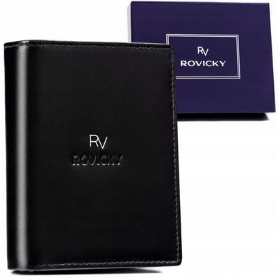 Rovicky Serie - Grote Opvouwbare Herenportemonnee - RFID Beveiliging - Lederen - Zilver