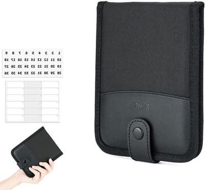 18 Slots Soft Memory Card Pouch - Draagbare Tas voor SD, SDHX, SDXC en MicroSD Kaarten - Geschikt voor Nintendo Switch - Zwart