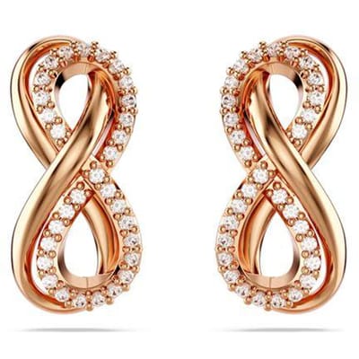 Swarovski Hyperbola Draadloos Symbool Hol Ontwerp Zirkonia Roségoudkleur Oorbellen Damesoorbellen 5684085 Box (Random Color) beige