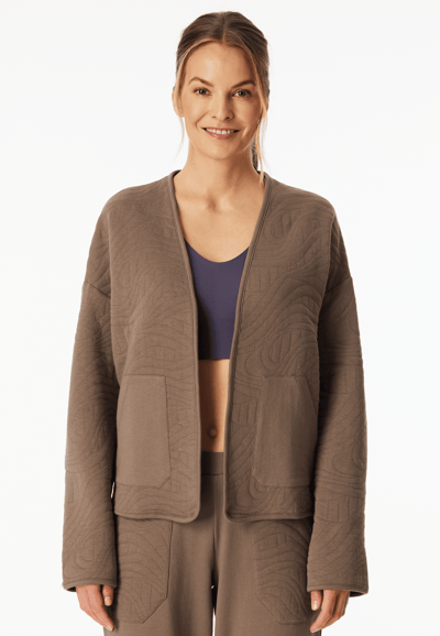 Jas jacquard zakken nougat - Mix+ Relax 34/36