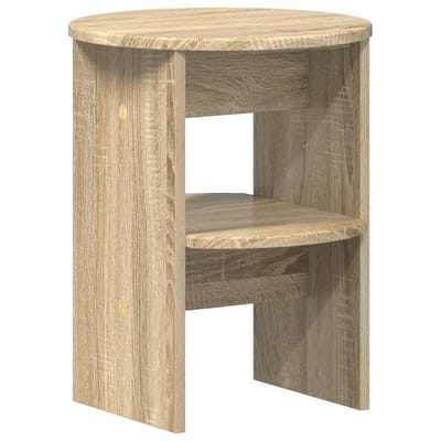 vidaXL - Bijzetkast - Sonoma - Eik - Ø40 - x - 50 - cm - Geconstrueerd - hout