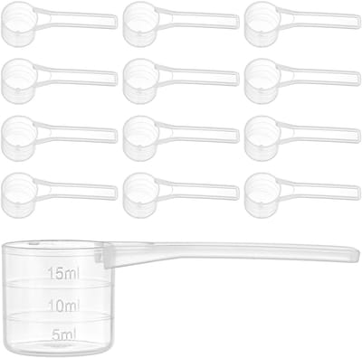 Cosensi- Maatlepels 12-Pack - Plastic Maatlepels - Keukenweegschaal - Maatlepel Koffie - Maatlepels 5-15ml - Food-Grade PP Plastic - Maatschepjes