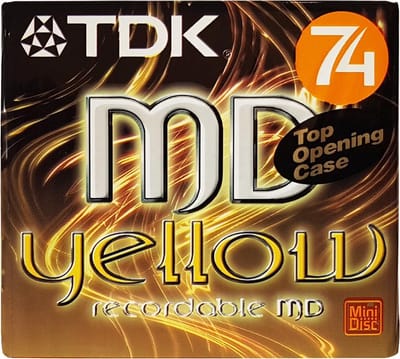 TDK 74 MD Yellow recordable minidisc