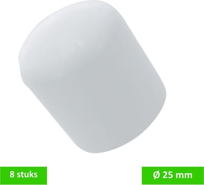 DELTAFIX peerdoppen Ø 25 mm | wit | 8 STUKS