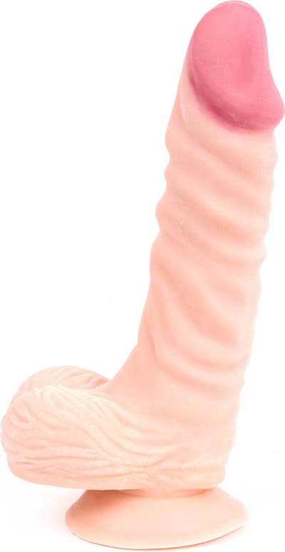 Kiotos Cox Black Dildo met zuignap die echt aanvoelt 22 x 5 cm - beige