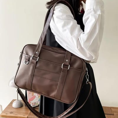Japanse Preppy Stijl Schoudertas Vrouwen PU Leer JK Uniform Tas Meisjes Handtassen Pure Kleur Crossbody Tassen Itabag Tote Bolso