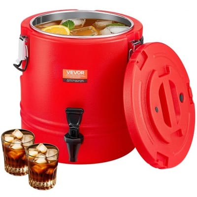 VEVOR Geïsoleerde Drankdispenser 11,4 L Thermische Drankdispenser voor Warme en Koude Dranken met Tap, Voedselveilige Koelkan met 304 Roestvrijstalen Binnenzijde, voor Thee Koffie Restaurant