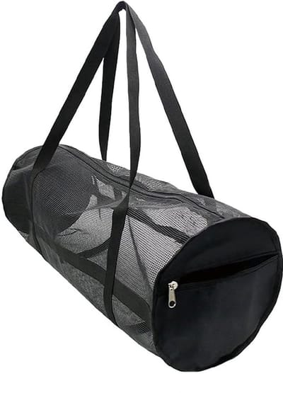 Zwembadtas - Sporttas - Mesh Duffel Duiktas - Sporttas - Mesh Tas - Duiken - Lichtgewicht - Zwembadtas - Uitrusting - Opvouwbaar - Reistas - Unisex - Voor Duikuitrusting - Opvouwbaar, Stevig met Ritssluiting, Voor Duiksporten - Zwart