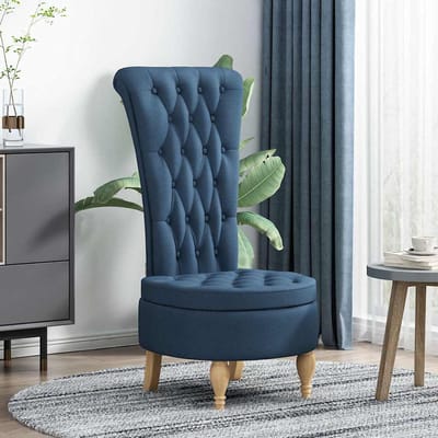 vidaXL - Slipperstoel - Blauw - 56,5 - x - 70 - x - 110 - cm - Stof