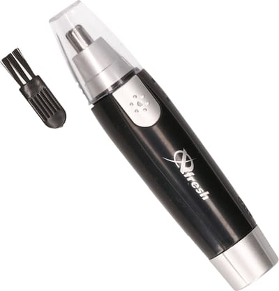 Neushaartrimmer/oorhaartrimmer zilver/zwart met borsteltje