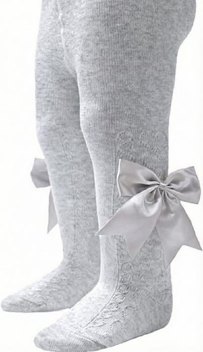 Baby Jacquard Maillot met Strik - Lichtgrijs - Maat 3-6 mnd - 68
