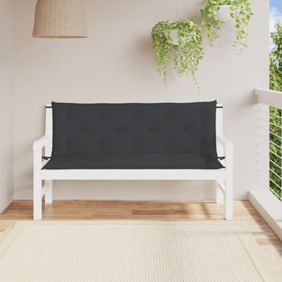 vidaXL - Tuinbankkussens - 2 - st - 150x50x7 - cm - oxford - stof - zwart