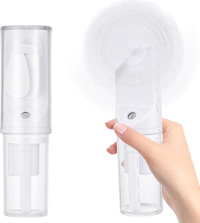 Oplaadbare Mini Handventilator met Watersproeifunctie - Draagbare Ventilator voor Binnen en Buiten