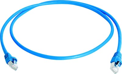 Telegärtner 100008031 RJ45 Netwerkkabel, patchkabel CAT 6A S/FTP 0.25 m Blauw Vlambestendig, Snagless, Pair afscherming, Afgeschermd (dubbel), Halogeenvrij, UL