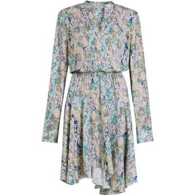 AllSaints Martina Masala Dress Rainbow Blue Größe: 12 | Blusenkleider Outlet | Damen | Blau