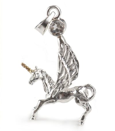 Hanger pegasus eenhoorn met bergkristal