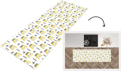 Keukenloper - Loper keuken - Meisjes - Prinses - Kroon - Patronen - 150x50 cm - Keukenloper vinyl