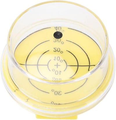 Zonhoekgeleider - Paneelmeter - Zonnepanelen Optimaliseren - Ingebouwd Waterpas - 42 cm Diameter - Geel