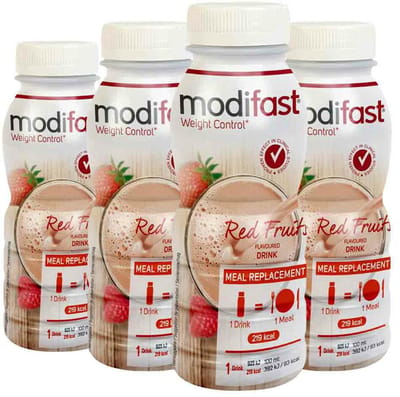 Modifast Intensive Drink Rood Fruit - 4 x 236 ml - Voordeelverpakking