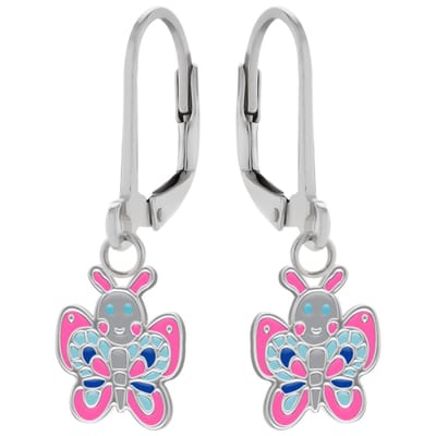 WeLoveSilver - zilveren oorhangers - vlinder - kinderoorbellen