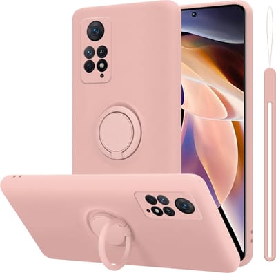 Cadorabo Hoesje geschikt voor Xiaomi RedMi NOTE 11 PRO 4G / 5G in LIQUID ROZE - Beschermhoes van flexibel TPU silicone Case Cover met ring