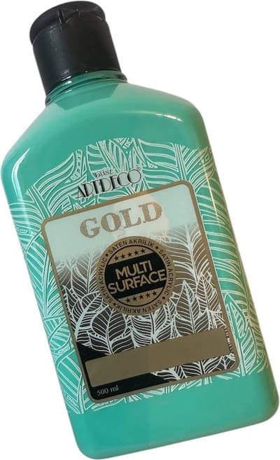 Artdeco Gold Multi-Surface Acrylverf 500ml Watergroen , Glasverf, houtverf, keramiekverf, DIY Projecten