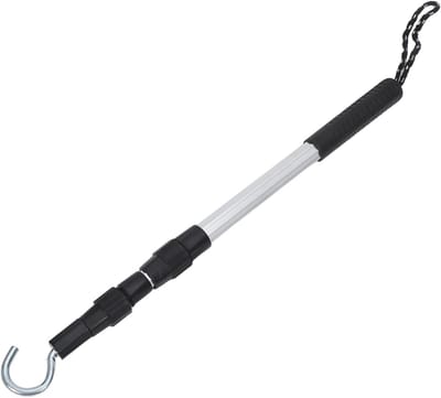 Telescopische Stang - Zoldertrap Trekstang - Zolderdeur Openen - Versterkte Vergrendeling - 41 cm - Zilver
