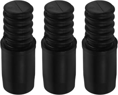 Bezemsteel Adapter - Handvatverlenging - Schoonmaak Gereedschap - Robuust Schroefdraad - 3 Stuks - Zwart